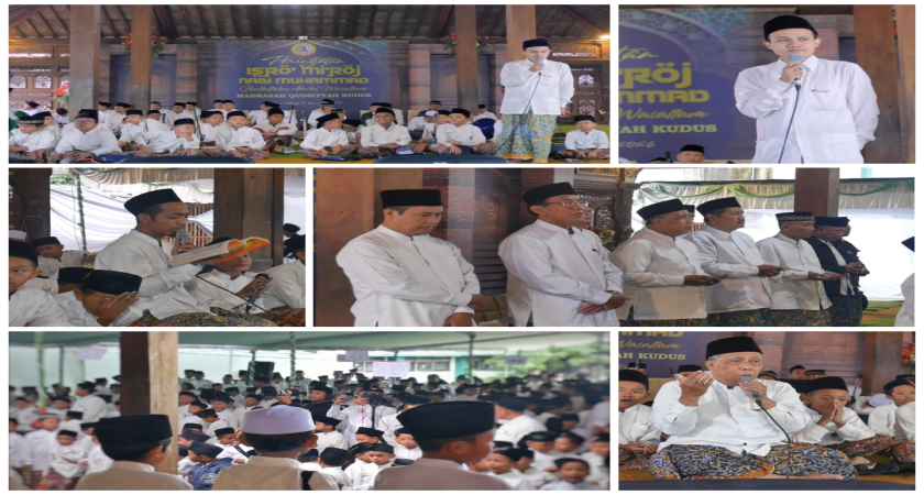 Kemeriahan Peringatan Isro ' Mi'roj Nabi Muhammad Shollallahu ' Alaihi Wasallam di MI Qudsiyyah